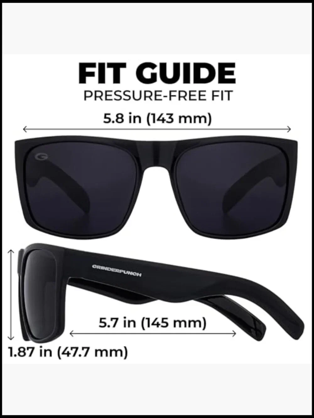 Polarized Square Sunglasses for Men UV400 Protection Driving Fishing Shades